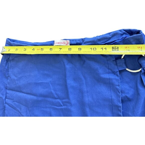 Vintage Lorendu Womens Blue Wrap Skort With Ring Detail Size L - Picture 6 of 7